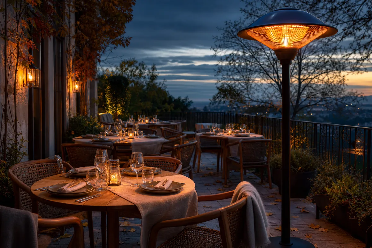 Chauffage terrasse restaurant : loi, coût et matériel